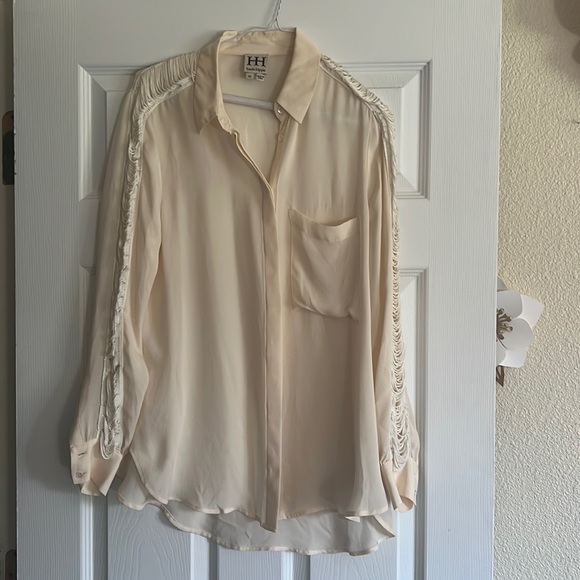 Haute Hippie Tops - Haute hippie silk long sleeve blouse Size M